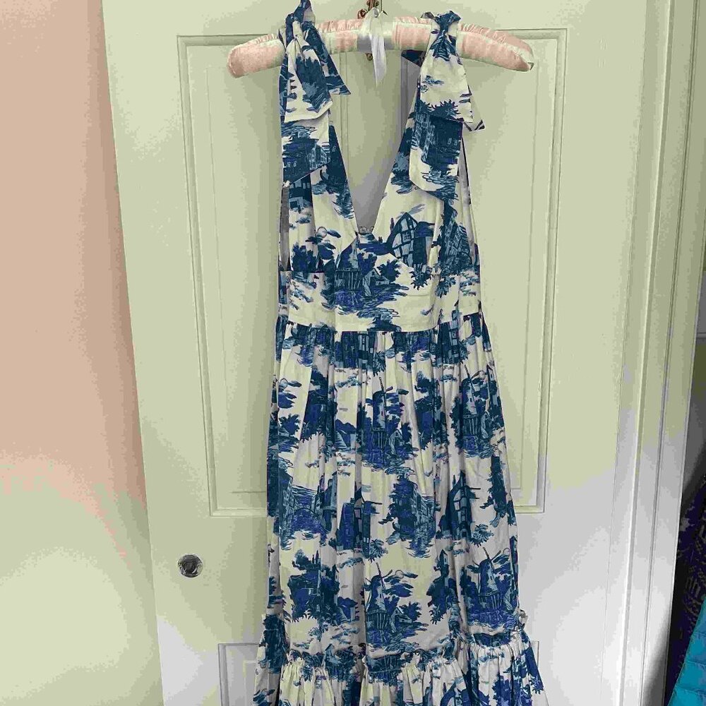 Cara Cara Natasha Dress in Venetian Story Blue